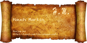 Hauch Martin névjegykártya