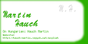 martin hauch business card